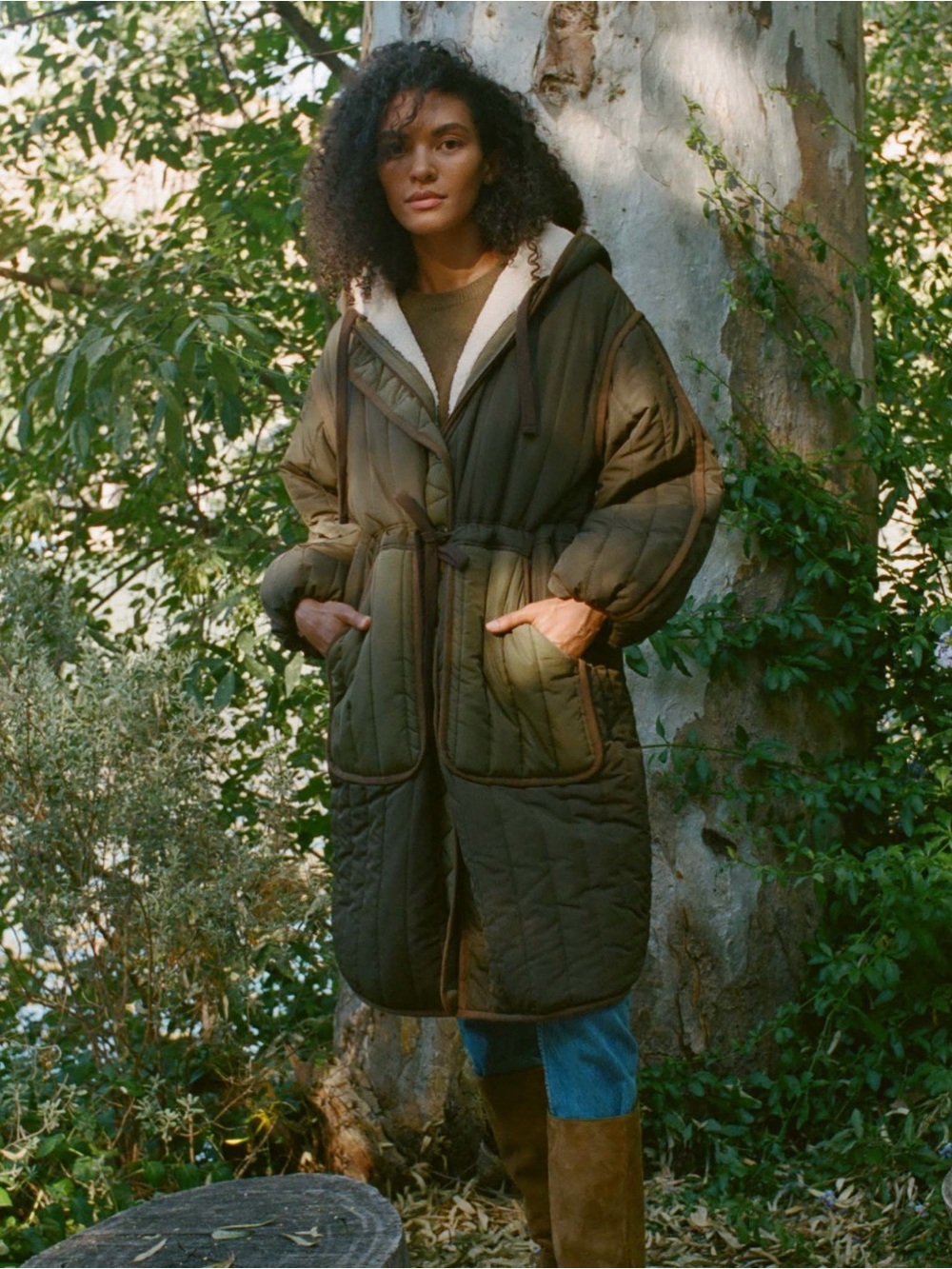Doen Dell Coat Olive Green
